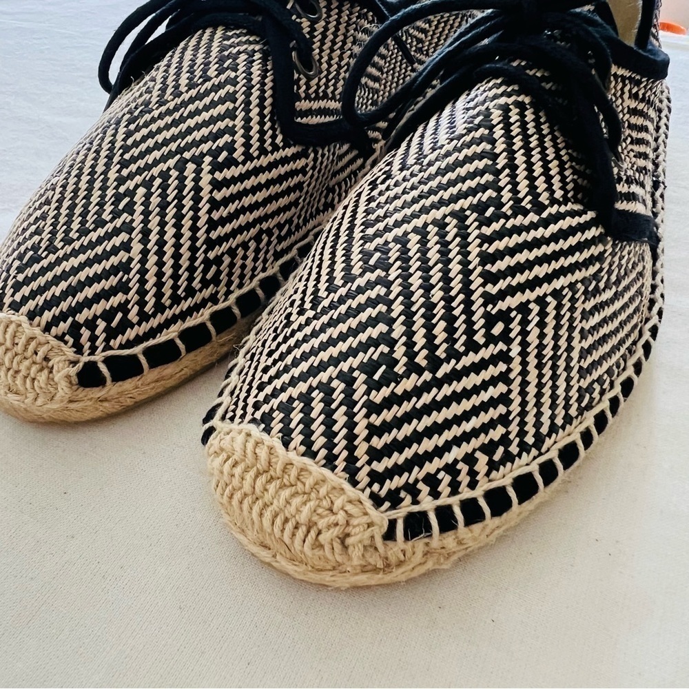 Soludos Lace Up Espadrilles In Black Natural - Flats - Picture 6 of 15